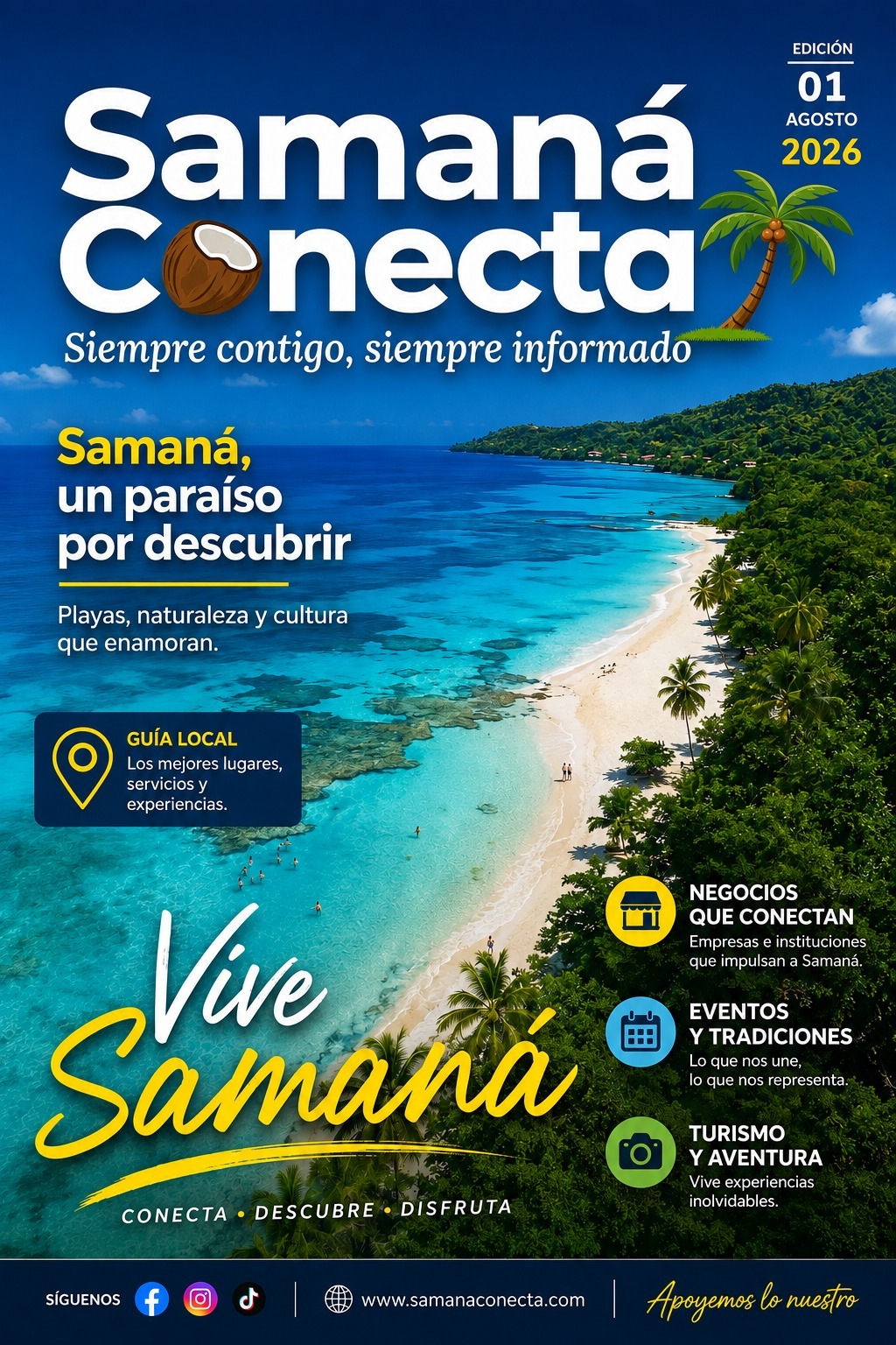 Portada de Edición 01 de Samaná Conecta